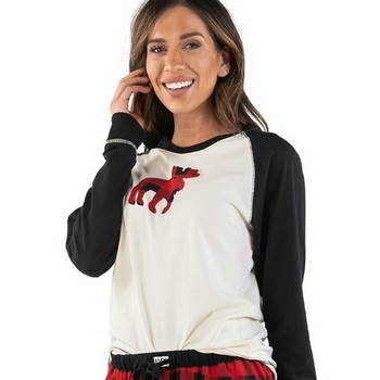 Moose Plaid Women's Regular Fit PJ Tee