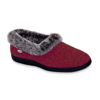 Chinchilla Collar Women Wide Slippers