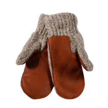 Ragg Wool Mitten Deer Palm, Pile Lined