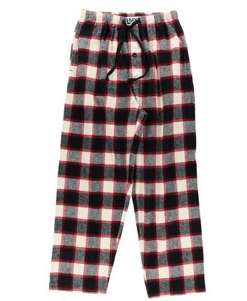 Black Plaid Men's Flannel PJ Pants