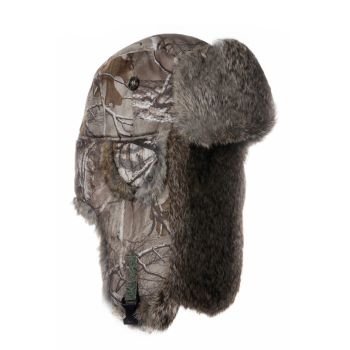 Ripstop Bomber - Realtree Camo w/Brown Rabbit Fur