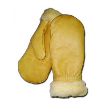 Adult Uber Pile Lined Deerskin Mittens