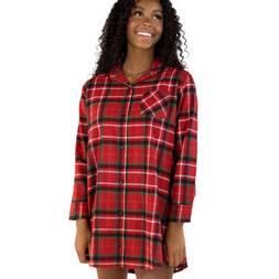  - Flannel Christmas Plaid | Button Nightshirt