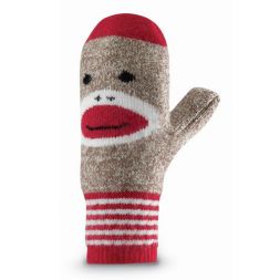  - Red Heel Monkey Mittens Adult
