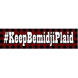 Items of Local Interest - Keep Bemidji Plaid Bumper Sticker