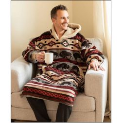 Buffalo Fair Isle Blanket Hoodie