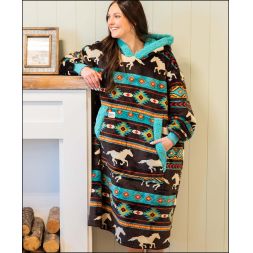 Horse Fair Isle Blanket Hoodie