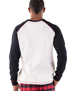 Moose Plaid Men's Long Sleeve PJ Tee