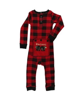  - Bear Cheeks Infant Plaid Onesie Flapjack