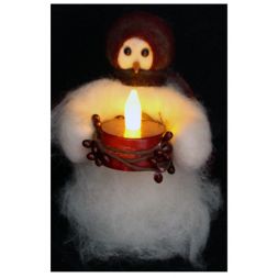  - Candle Light - Wooly® Primitive Snowman